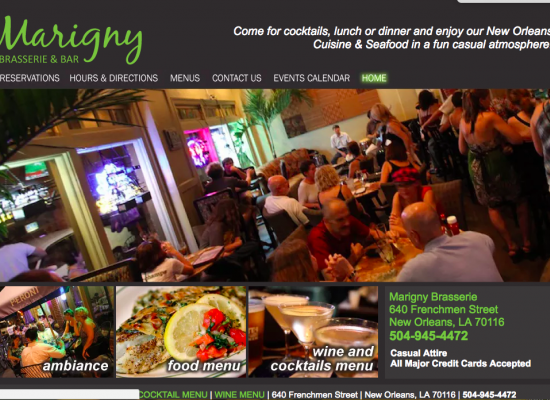 Marigny Brasserie Website Refresh